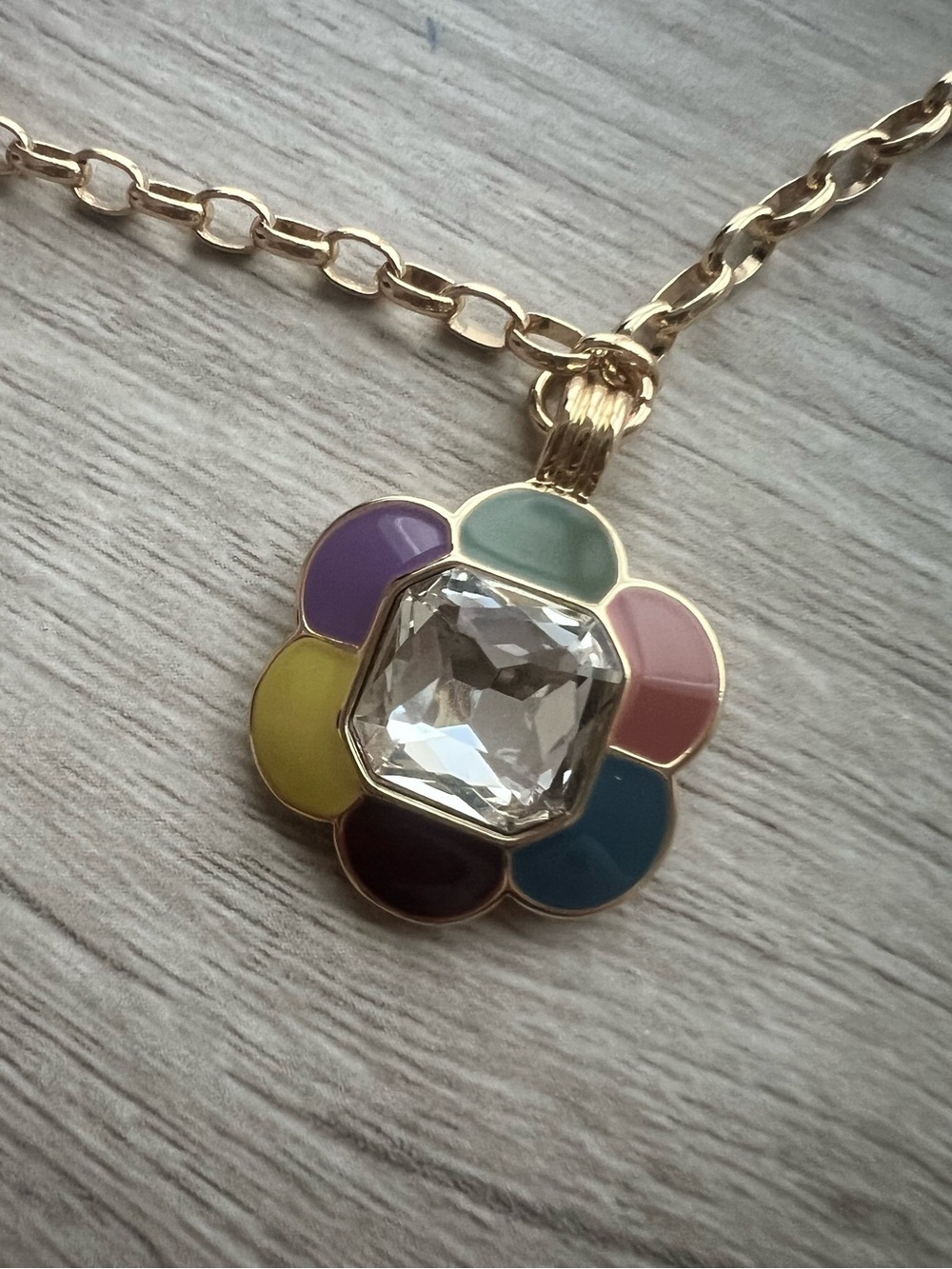 Isaac Mizrahi Gold Chain with Colorful Flower Pendant - Picture 7 of 8